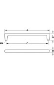 Hafele Deco H2125 Akslı Kulp 96 mm Krom Parlak
