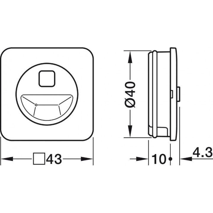 Hafele Connect Mesh Hareket ve Parlaklık Sensörü 24 V Mat Siyah