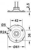 Hafele Paslanmaz WC Kabin Ayağı 135 - 175 mm