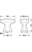 Hafele Deco H2185 Düğme Kulp Paslanmaz Çelik