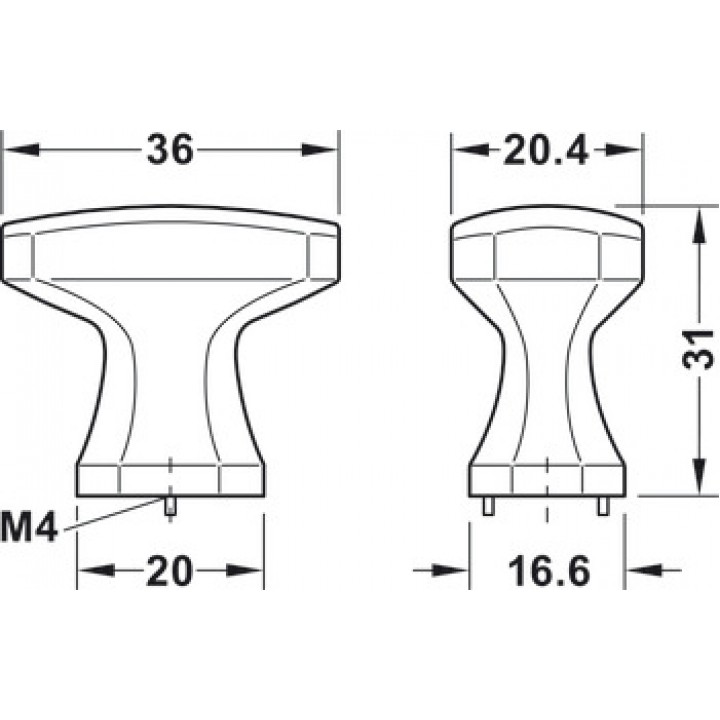 Hafele Düğme Kulp Deco Paslanmaz Çelik