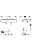 Hafele Deco H2140 Düğme Kulp Mat Beyaz
