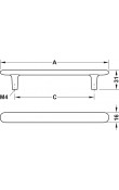 Hafele Deco H2135 Akslı Kulp 160 mm Mat Beyaz