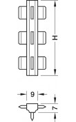 Hafele Matrix Extra DD Çekmece İçi Separatör Bağlantı Parçası 60 mm 3 Taraflı Beyaz