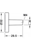 Hafele Deco H2175 Düğme Kulp Mat Siyah