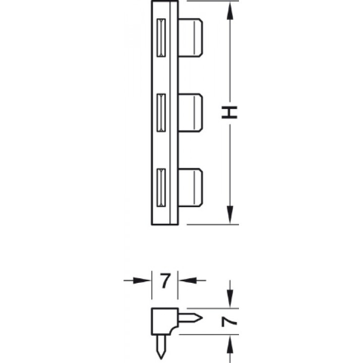 Hafele Matrix Extra DD Çekmece İçi Separatör Bağlantı Parçası 60 mm 3 Taraflı Beyaz