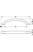 Hafele Deco H2180 Akslı Kulp 96 mm Paslanmaz Çelik
