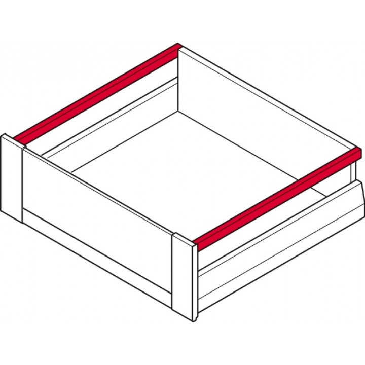 Hafele Matrix Box P İç Çekmece Kare Bordür Seti 500 mm Antrasit