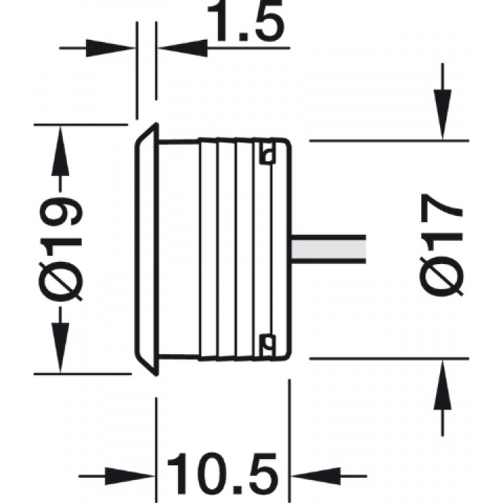Hafele Loox5 Entegre Dokunmatik Dimmer Anahtar 24 V 60 W Gümüş