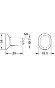 Hafele Deco H2325 Düğme Kulp 24 mm Mat Siyah