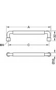 Häfele D Kulp 128 mm Paslanmaz Çelik
