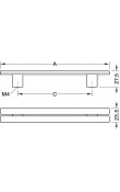 Hafele Deco H2360 Akslı Kulp 192 mm Mat Siyah