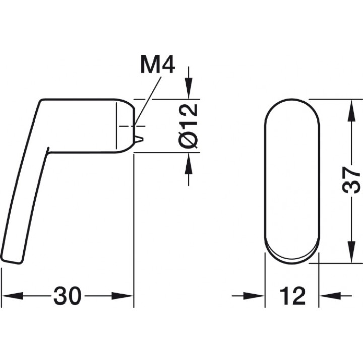 Hafele Deco H2375 Düğme Kulp 37×12 mm Paslanmaz Çelik
