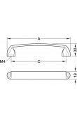 Hafele Deco H2395 Akslı Kulp 128 mm Füme