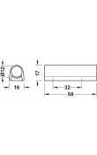 Hafele Loox Sensör Adaptörü Ø12 mm Beyaz