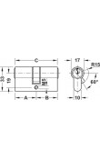 Hafele Kapı Bareli PC 03 Çift Taraflı 40x45 mm
