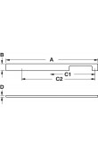 Hafele Mia Side 2 Kulp 768 mm Paslanmaz Çelik