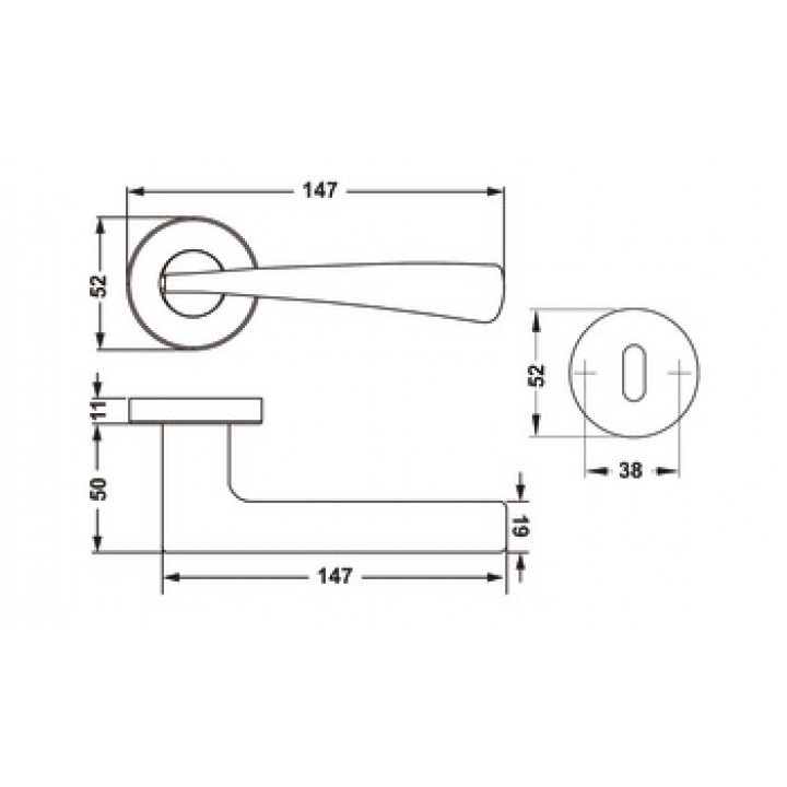 Hafele Milano Kapı Kolu Oda Antik Bronz Renk