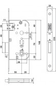 Hafele H50 Çarpma Kapı Kilit, Wc 50/20mm Antik Bronz