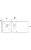 Hafele Novara Plus 02 1,5 Gözlü Sol Damlalıklı Paslanmaz Çelik Eviye 1000x510 mm