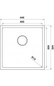 Hafele Velora 40 Eviye, Paslanmaz Çelik Parlak 440x440mm