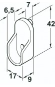 Hafele Oval Askı Borusu Flanşı Pimli Mat Siyah