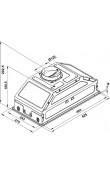 Hafele BOX S 72 cm Siyah Gömme Davlumbaz