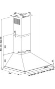 Hafele Eternal Ankastre Set 2 | 60 cm İnox Ankastre Fırın + 60 cm Gazlı Ocak + 60 cm Piramit Davlumbaz