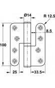Hafele Kapı Menteşesi BH03 Çıkabilen Tip Yaprak Mat Altın Çelik 100mm Sağ