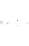 Hafele OZO Uzun Havluluk 450 mm Titanyum