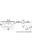 Hafele Empress 90-3 Etajerli Banyo Lavabosu 90 cm 3 Batarya Delikli Parlak Beyaz