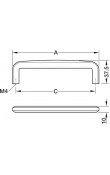 Hafele Deco H2590 Akslı Kulp 96 mm Paslanmaz Çelik