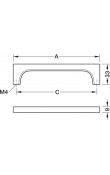 Hafele Deco H2530 Akslı Kulp 160 mm Mat Siyah