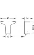 Hafele Deco H2545 Düğme Kulp 40 × 14 mm Paslanmaz Çelik