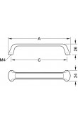 Hafele Deco H2555 Akslı Kulp 128 mm Zeytin Gri