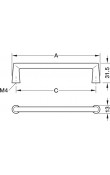 Hafele Deco H2565 Akslı Kulp 128 mm Paslanmaz Çelik