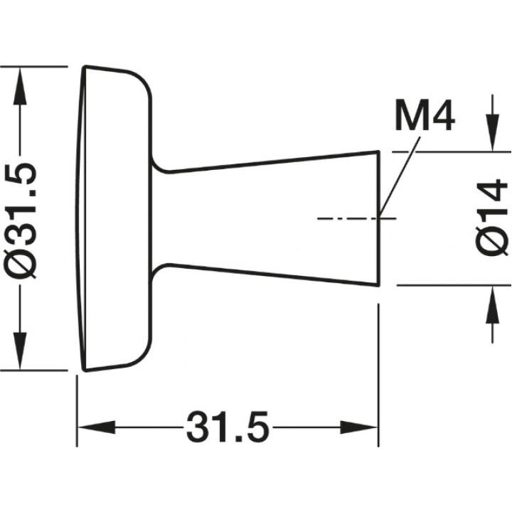 Hafele Deco H2570 Düğme Kulp 31,5 mm Paslanmaz Çelik