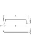 Hafele Deco H2585 Akslı Kulp 96 mm Paslanmaz Çelik