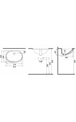 Hafele Marin Tezgah Altı Lavabo Parlak Beyaz 573x404x221 mm