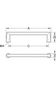 Hafele Deco H2565 Akslı Kulp 128 mm Siyah Meşe