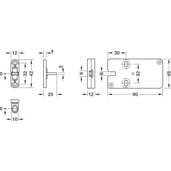 Hafele Dialock EFL 3 G3 Geri Bildirim Kontaksız Elektronik Mobilya Kilidi 12 V