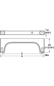 Hafele Deco H2530 Akslı Kulp 160 mm Mat Siyah