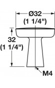 Hafele Deco H2570 Düğme Kulp 31,5 mm Paslanmaz Çelik