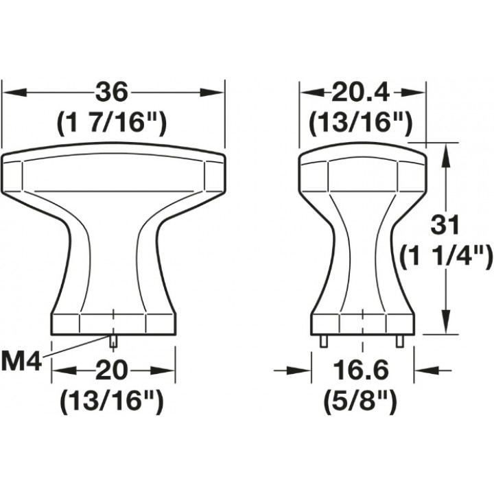 Hafele Deco H2185 Düğme Kulp Paslanmaz Çelik