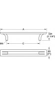 Hafele Deco H2350 Akslı Kulp 128 mm Paslanmaz Çelik