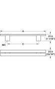 Hafele Deco H2360 Akslı Kulp 192 mm Mat Siyah