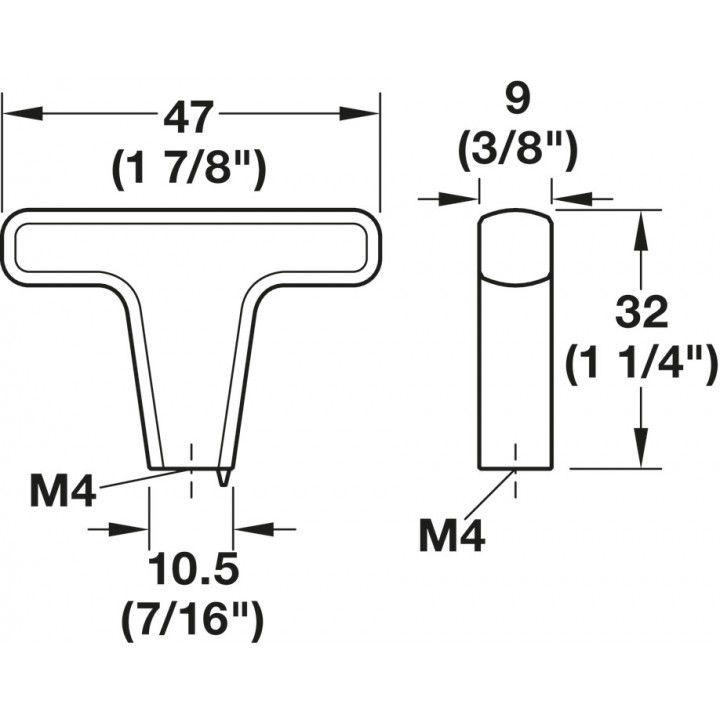 Hafele Düğme Kulp H2335 Titanyum