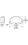 Hafele Deco H2315 Kabuk Kulp 64 mm Paslanmaz Çelik