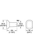 Hafele Deco H2325 Düğme Kulp 24 mm Mat Siyah