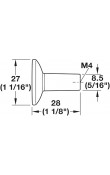 Hafele Deco H2385 Düğme Kulp 27×27 mm Mat Siyah